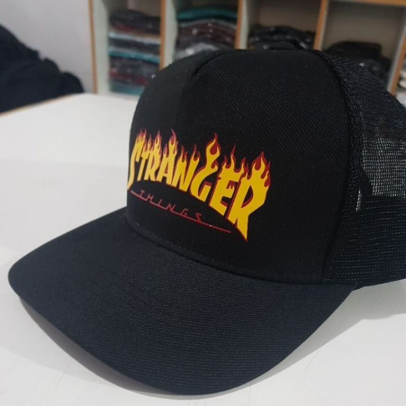 Boné Stranger Things, Thrasher, Trucker, Telinha