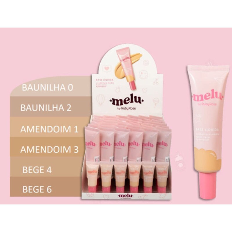 Makeup Base Líquida Melu Ruby Rose