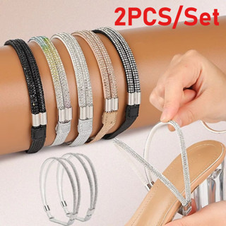 1 Par Anti-Queda Calcanhar Strass Cadarço Pacote Salto Alto Elástico Sapato Banda Resistente Ao Desgaste Corda em Oferta na Shopee