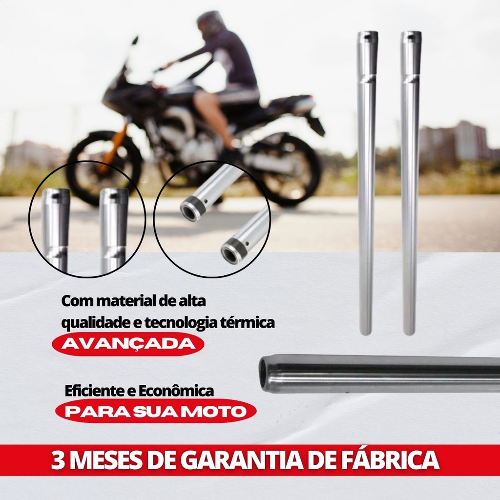 Kit Par Bengala Tubo Interno Para Honda Cg Titan Fan Start 150 - Fan Start 160 Todos Os Anos — imagem 2 de 2