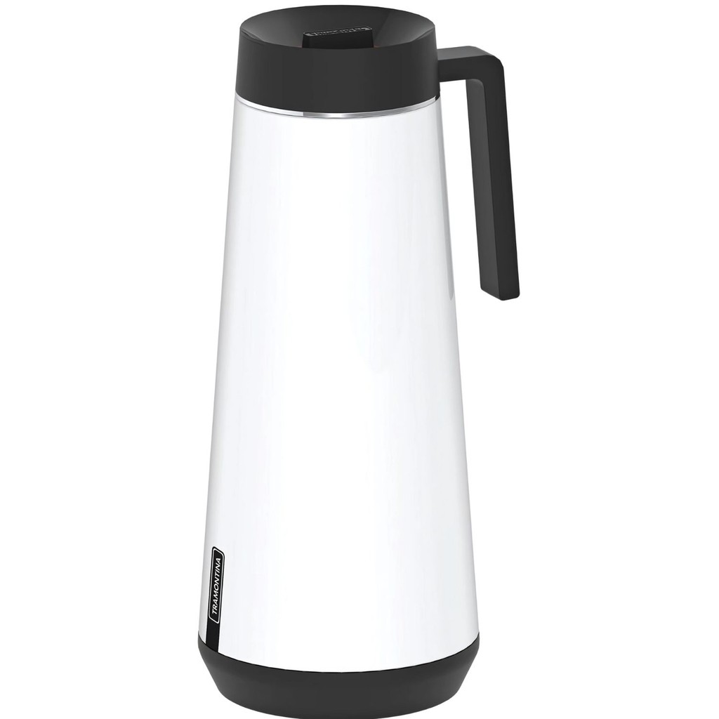 Bule Térmico Tramontina Exata Inox Branco 1 Litro com Ampola de Vidro para Café e Chá