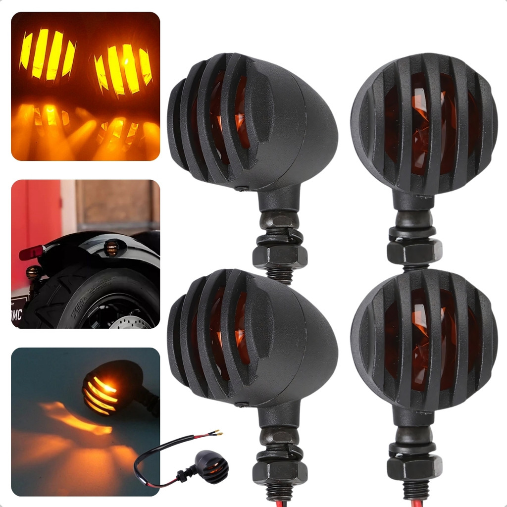 Kit 4 Pisca Bullet Metal Moto Cafe Choper Harley em Oferta na Shopee