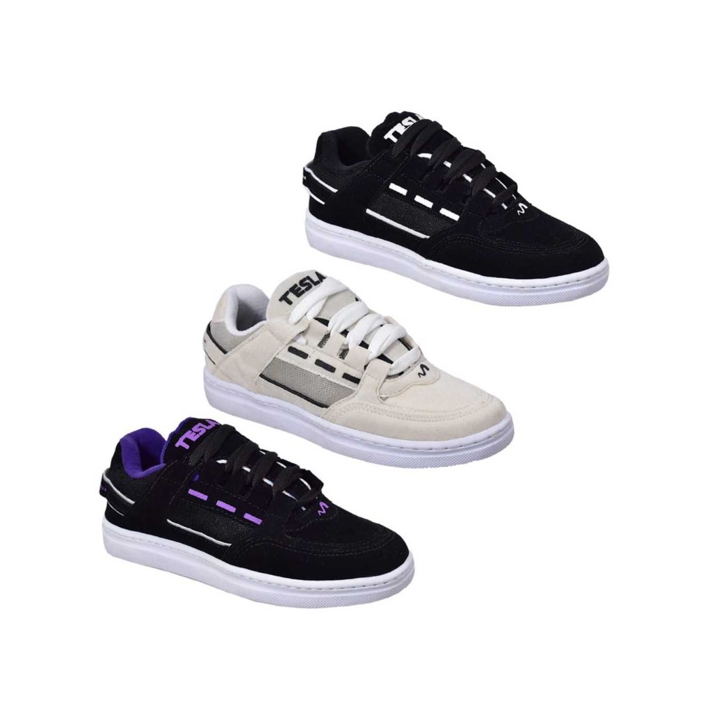 kit 3 pares tenis tesla unissex casual esportivo  promoção envio vapido  otima qualidade