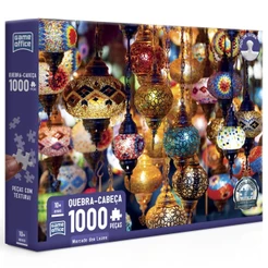 QUEBRA CABEÇA MERCADO DAS LUZES 1000 PEÇAS TOYSTER PUZZLE ISTAMBUL TURQUIA LANTERNA LUZ MÁGICO BAZAR