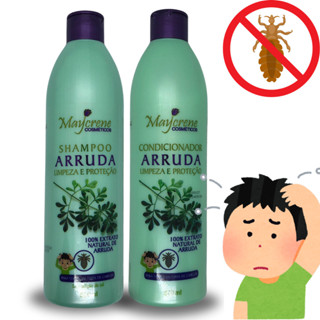 Kit Arruda 2x500ml Elimina Piolho em Crianças - Shampoo + Condicionador Natural em Oferta na Shopee