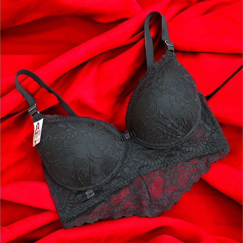 Sutiã Plus Size Lingerie Renda com Bojo Alça Reforçada Premium Isadora em Oferta na Shopee