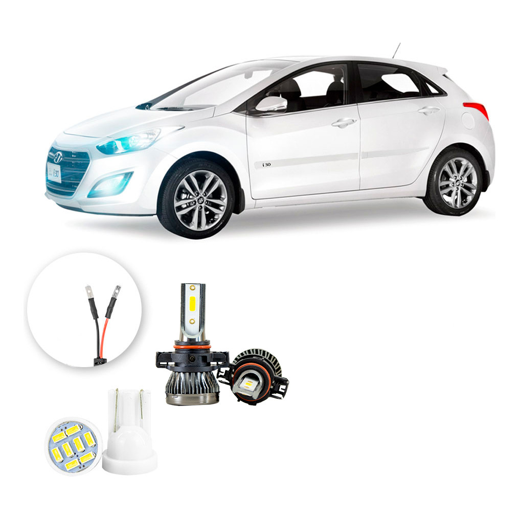 Lampada Led Y3 22000lm Hyundai I30 2013-2016 Farol Milha Forte