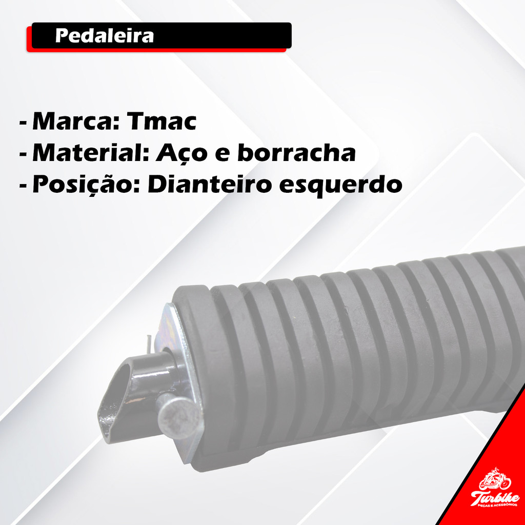Pedaleira Dianteira Para Nxr 125 Bros Ks Es 2003 a 2005 Da Nxr150 Bros Ks Es 2006 2014 Lado Esquerdo — imagem 2 de 2