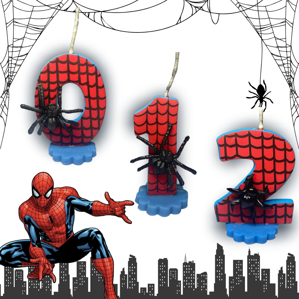Vela Biscuit Homem Aranha (Spider Men) Para Aniversário Topo Bolo em Oferta na Shopee