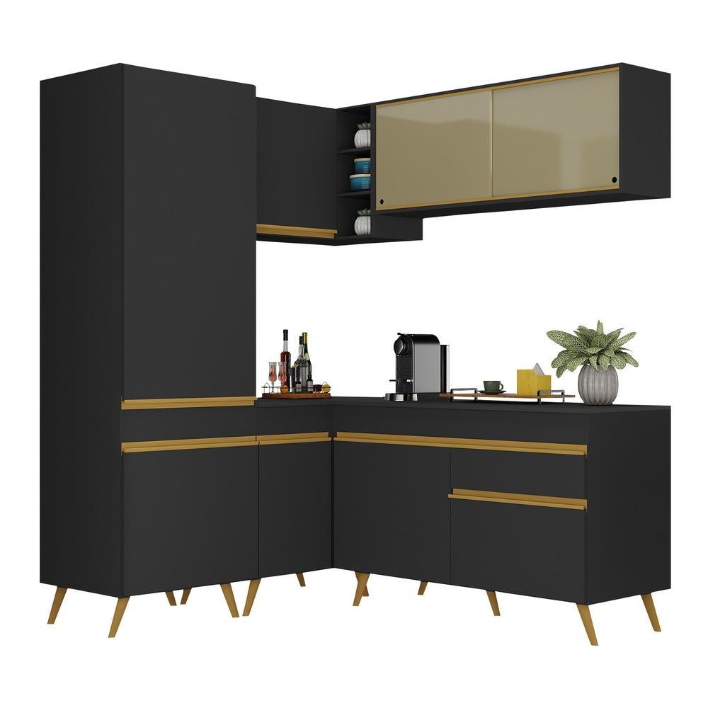 Armário de Cozinha Completa de Canto Veneza Multimóveis V2053 em Oferta na Shopee