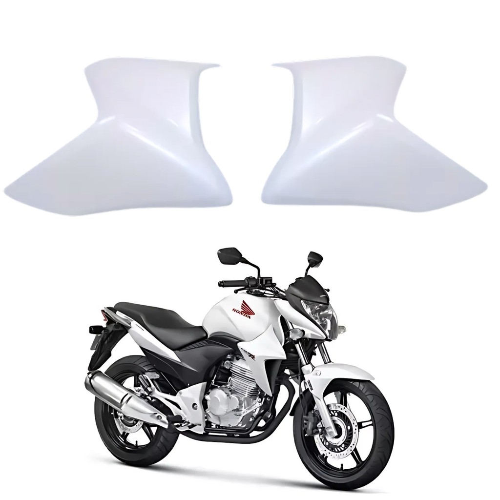 Kit Par Carenagem Aba Aleta Guia Ar Tanque Branco Andes Honda Cb300r 2014 PARAMOTOS HONDA