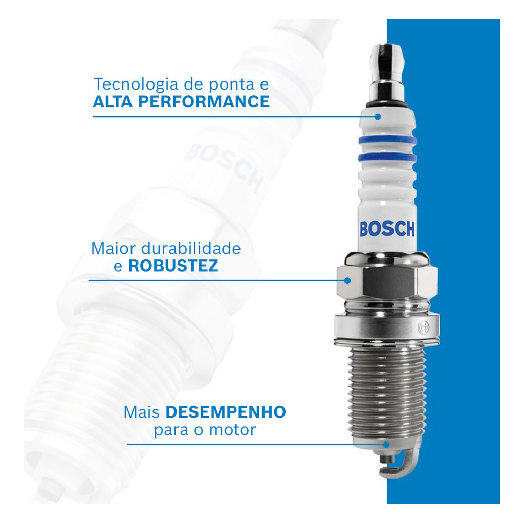 Detalhes do Kit Cabo E Vela de Ignição Original Bosch Volkswagen Voyage 1.6 8V I-Motion Flex 2012 A 2018