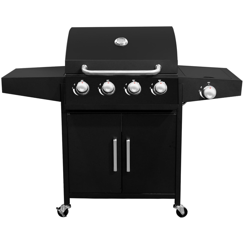 Churrasqueira a Gás 4 Queimadores Centrais 1 Lateral Americana a Bafo Carrinho em Oferta na Shopee