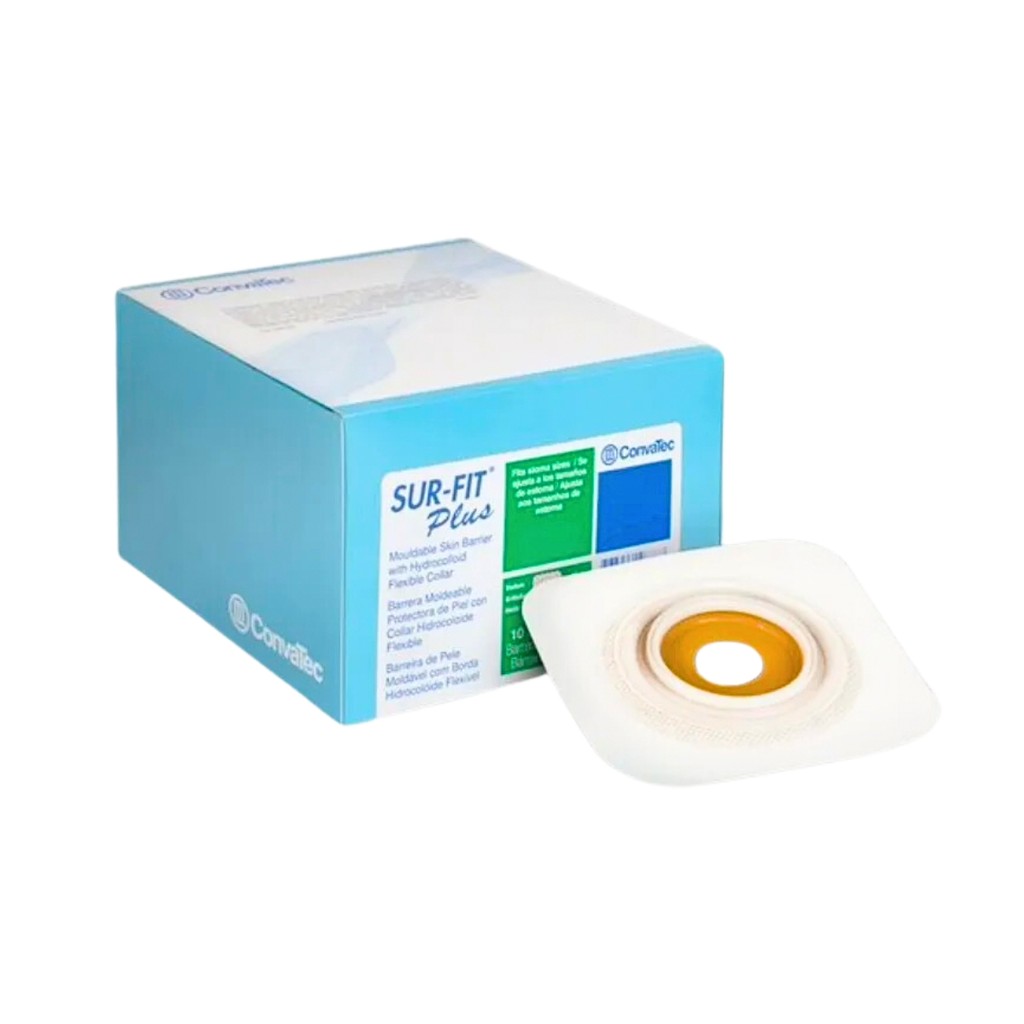PLACA SUR-FIT PLUS PLANA 57MM 33-45MM CAIXA (C/10 UNDS) 411821- CONVATEC