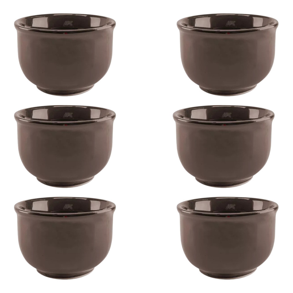 Kit 6 Tigelas Cumbuca Cerâmica 350ml Feijoada Caldos Sopas