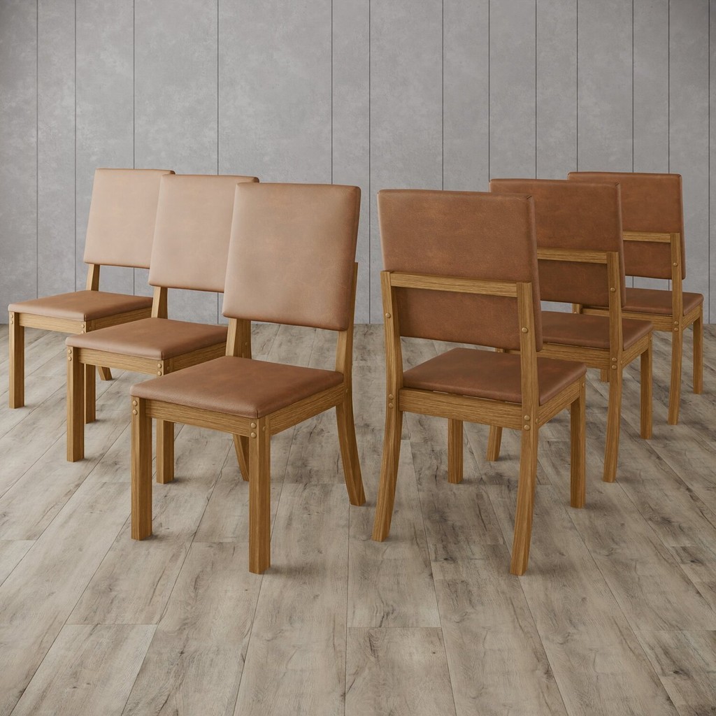 Kit 6 Cadeiras Estofadas para Mesa de Jantar - Milla Plus em Oferta na Shopee