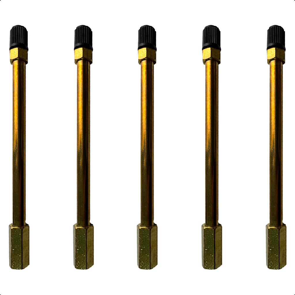 Prolongador Metal P/ Encher Pneu Caminhao Onibus 125MM Kit 5