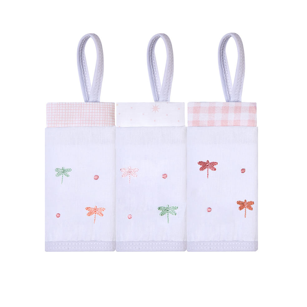 Kit Pano De Boca Bordados Papi Prendedor Libélula - 3 Peças em Oferta na Shopee