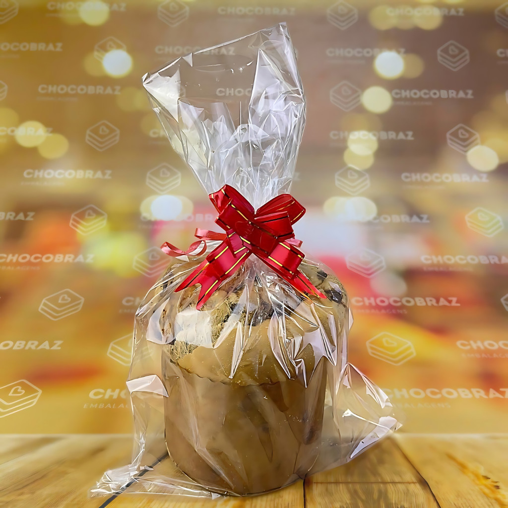 50~250 SACO PARA PANETONE 400/500/750G TRANSPARENTE EM BOPP 25X37 CM - INOVE