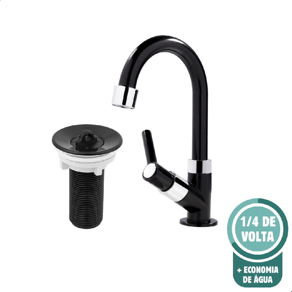 Torneira + Válvula Banheiro Lavabo Cuba Pia Lavatório Tanque