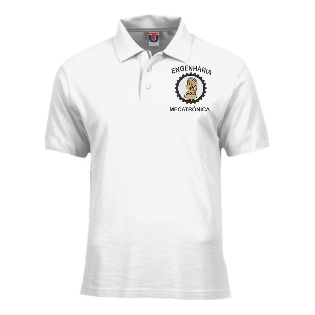Engenharia Mecatrônica Camiseta Polo Unissex Malha Piquet