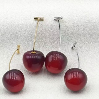 Brincos Femininos de Cereja - Estilo Charmoso em Ouro e Prata, Presente Perfeito e Fashion em Oferta na Shopee