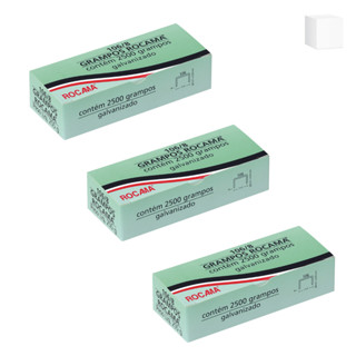 Kit Grampo 106/8 Galvanizado Rocama (3 x 2500 grampos) em Oferta na Shopee