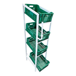 Expositor De Frutas Gôndola Prateleira Kit C/ 4 Caixas Reforçadas Hortifruti Agrícola Supermercados Lojas Fruteiras em Oferta na Shopee