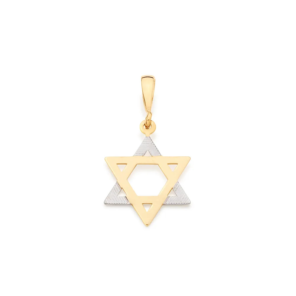 Pingente Estrela de Davi Com Detalhes em Rhodium Rommanel