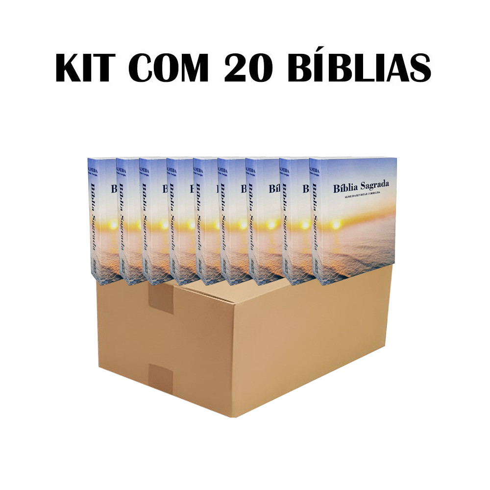 Kit 20 Bíblias - Brochura - Para Evangelização | ARC - João Ferreira de Almeida - Ed. Promessas - Azul Céu em Oferta na Shopee