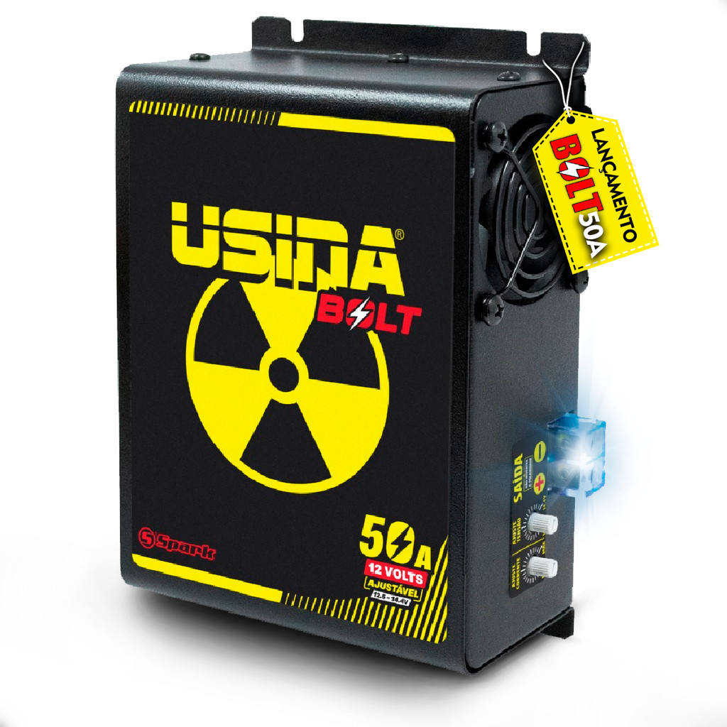 Fonte Carregador Automotiva Usina Bolt 50a Bivolt Automatico Novo em Oferta na Shopee