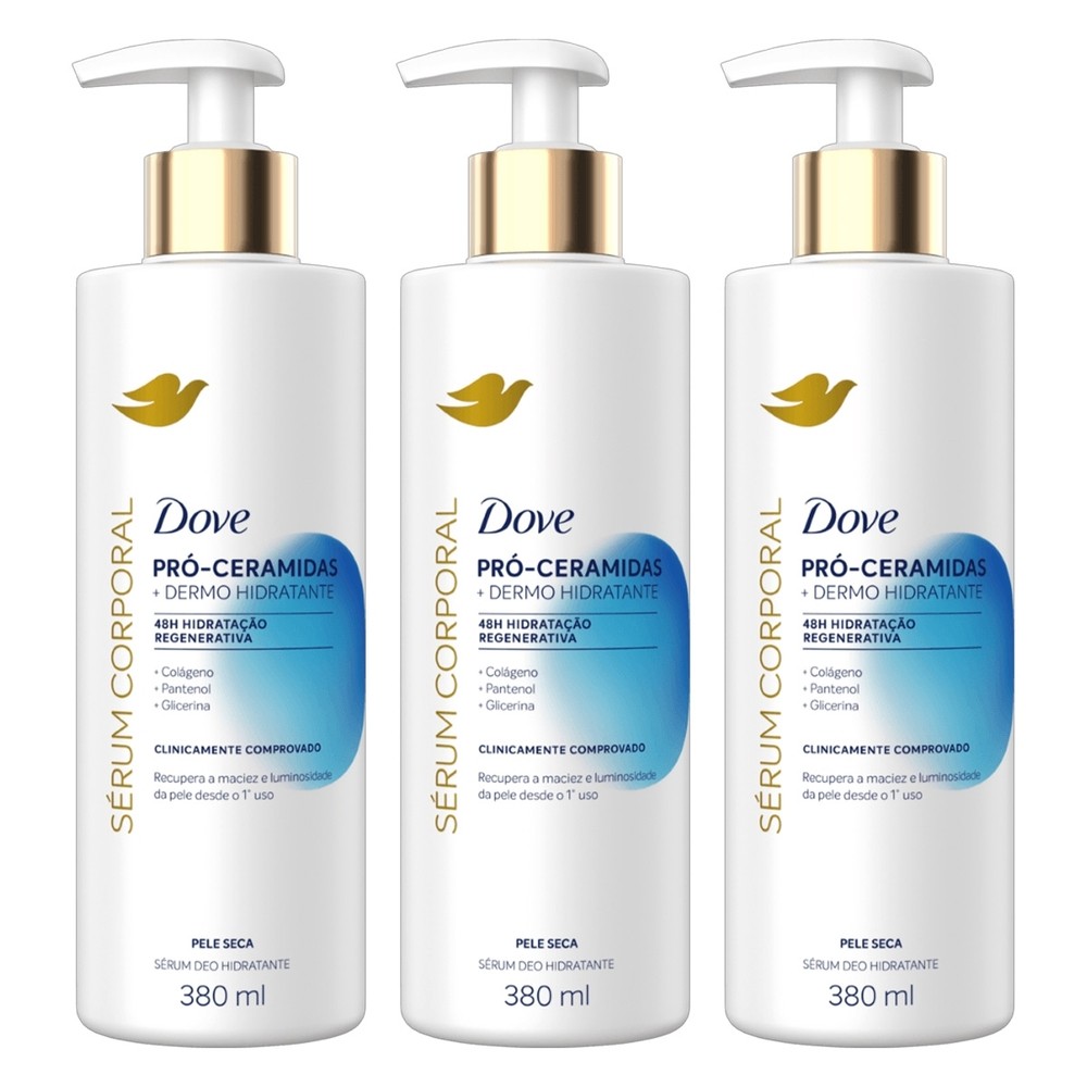 Kit 3 und Dove Sérum Corporal Pró-Ceramidas 380ml