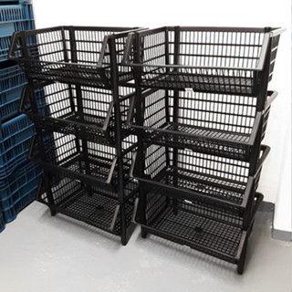 3 Cesto Expositor Plástico Reforçado Organizador Caixa Empilhável Gondola Estoques Lojas Multiuso em Oferta na Shopee