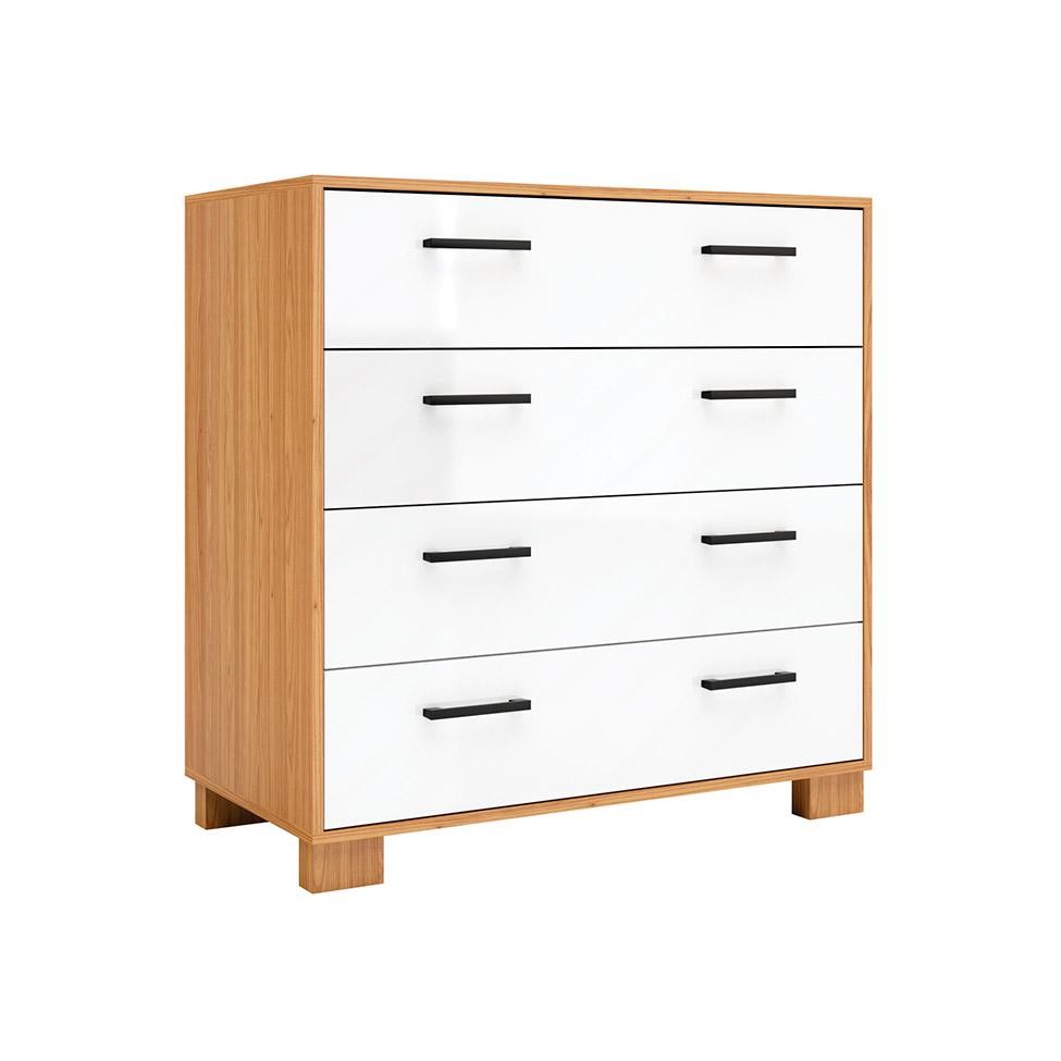 Cômoda Annecy 4 GV Freijó e Off White em Oferta na Shopee