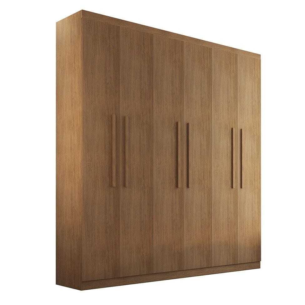 Guarda-Roupa Casal Malibu 6 PT 2 GV Imbuia em Oferta na Shopee