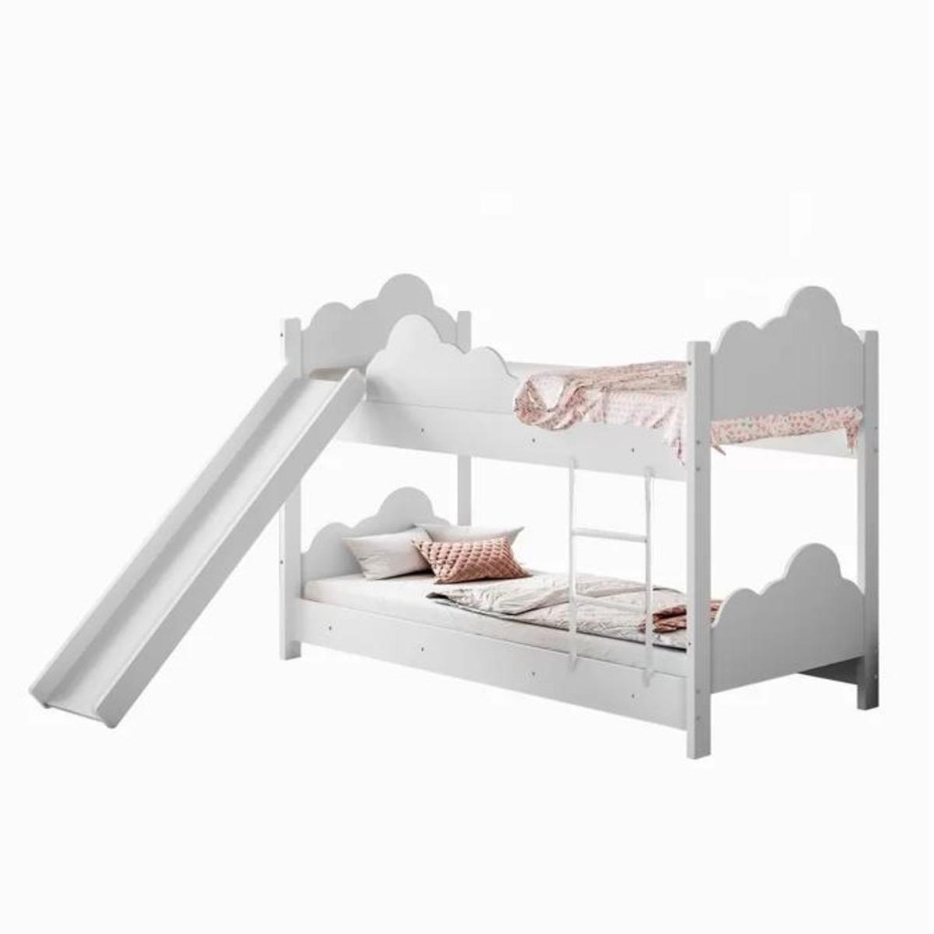 Beliche Ayla Branco com Escorregador e Colchões em Oferta na Shopee