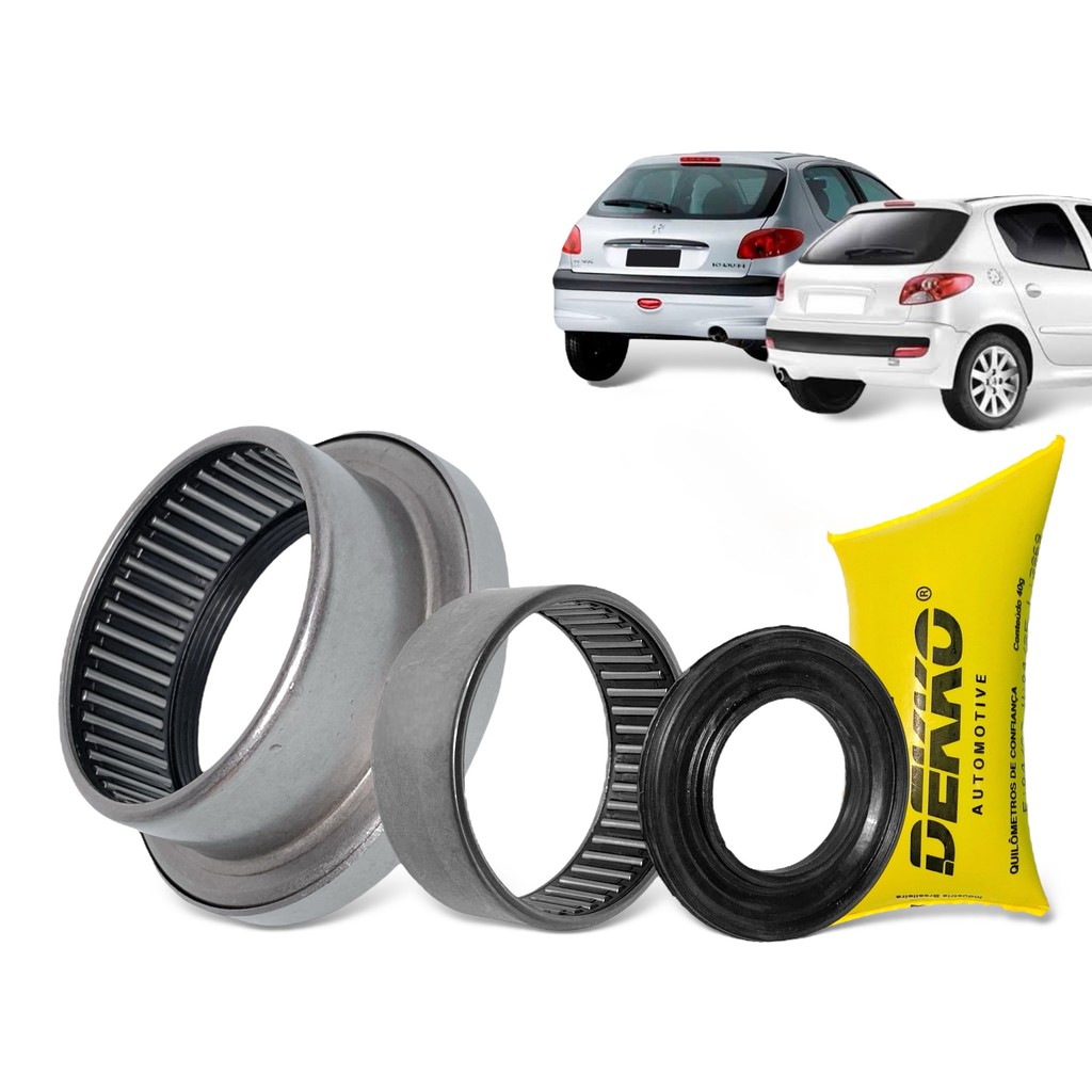 Kit Eixo Traseiro Peugeot 206/207 1.0 1.4 1.6 47mm Rolamento