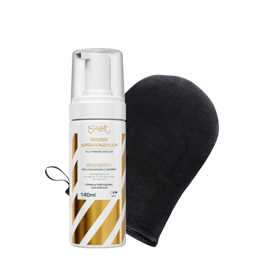 Kit Skelt Mousse Autobronzeador e Luva Aplicadora (2 produtos)