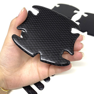 Kit Adesivo Protetor Maçaneta Carro Carbono Preto Resinado em Oferta na Shopee
