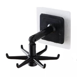 1- Gancho Rotativo Rotatório para Utensílios Plástico 9x11,5 Cm com Adesivo para Fixação Clink em Oferta na Shopee