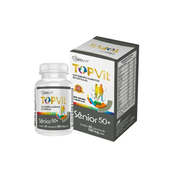 Top Vit Senior 50+ 60cáps. 500mg - Domina Farma