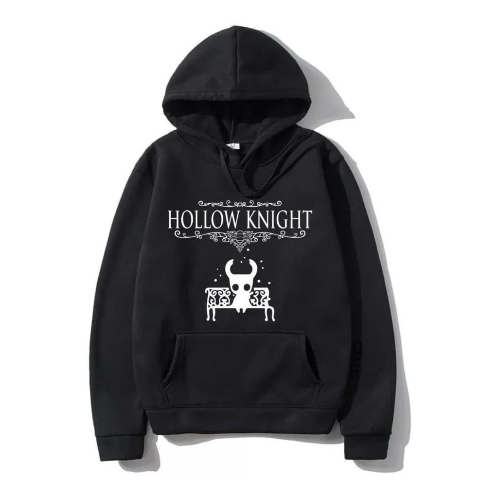 Blusa Moletom Hollow Knight Jogo O Guerreiro Vazio Canguru Casaco Flanelado Canguru