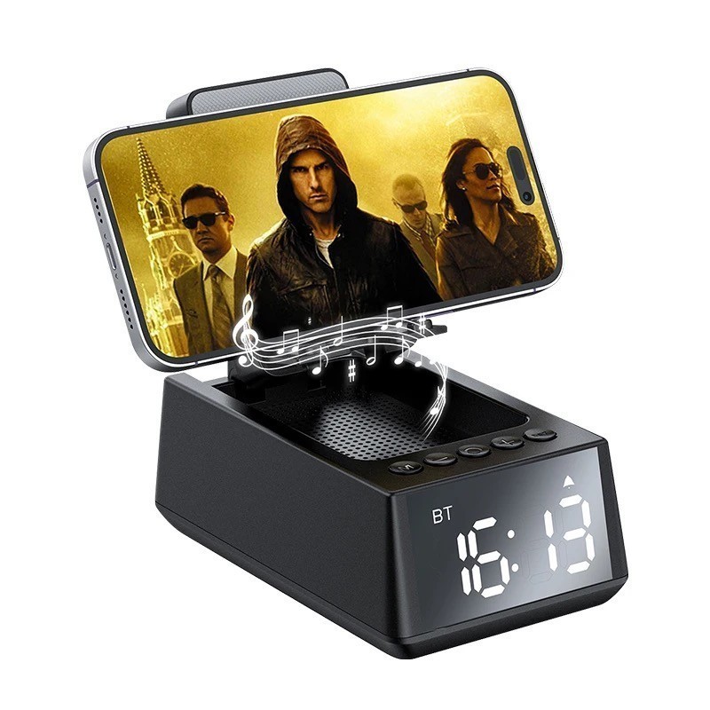 Suporte para Celular com Despertador digital e Alto-Falante Sem Fio Bluetooth em Oferta na Shopee