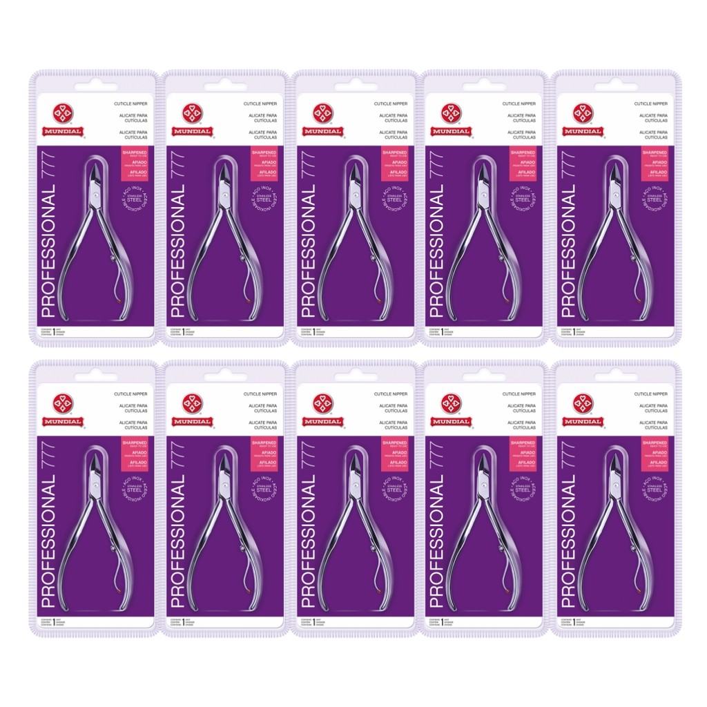 Kit 10 Alicate Cutícula 777 Inox Profissional Unha Mundial em Oferta na Shopee