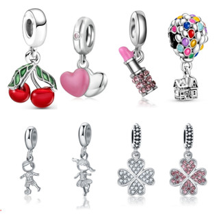 Berloque Encantos Prata 925 Trevo Mar Tartaruga Cereja Acessórios Pulseira Contas Amantes Diamante Incrustado em Oferta na Shopee