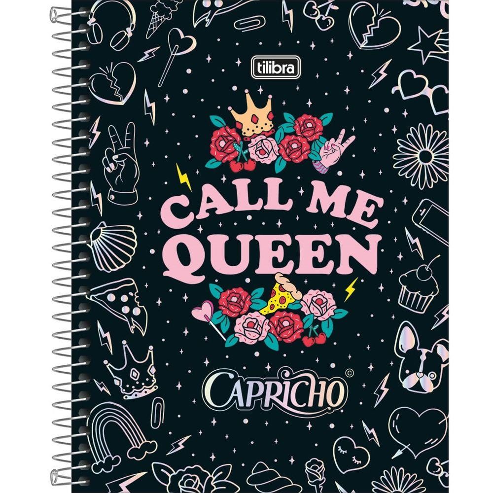 livro CADERNO 080 CD CAPRICHO CALL ME QUEEN TI