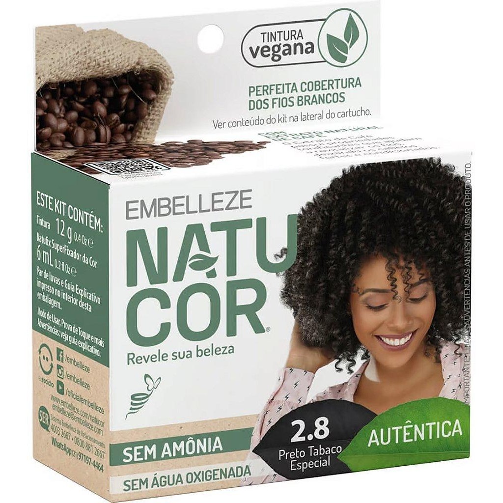 TINTURA NATUCOR 2.8 PRETO TABACO ESPECIAL