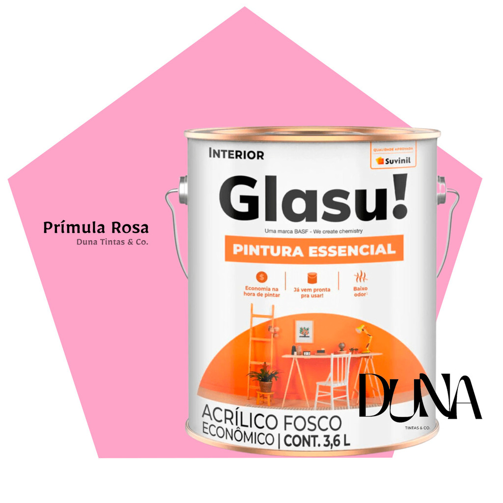 Tinta Antimofo Econômica Glasu Primula Rosa 3,6L