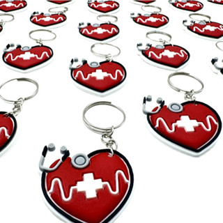 Lembrancinha Enfermagem Chaveiro 10un Coração Medicina em Oferta na Shopee