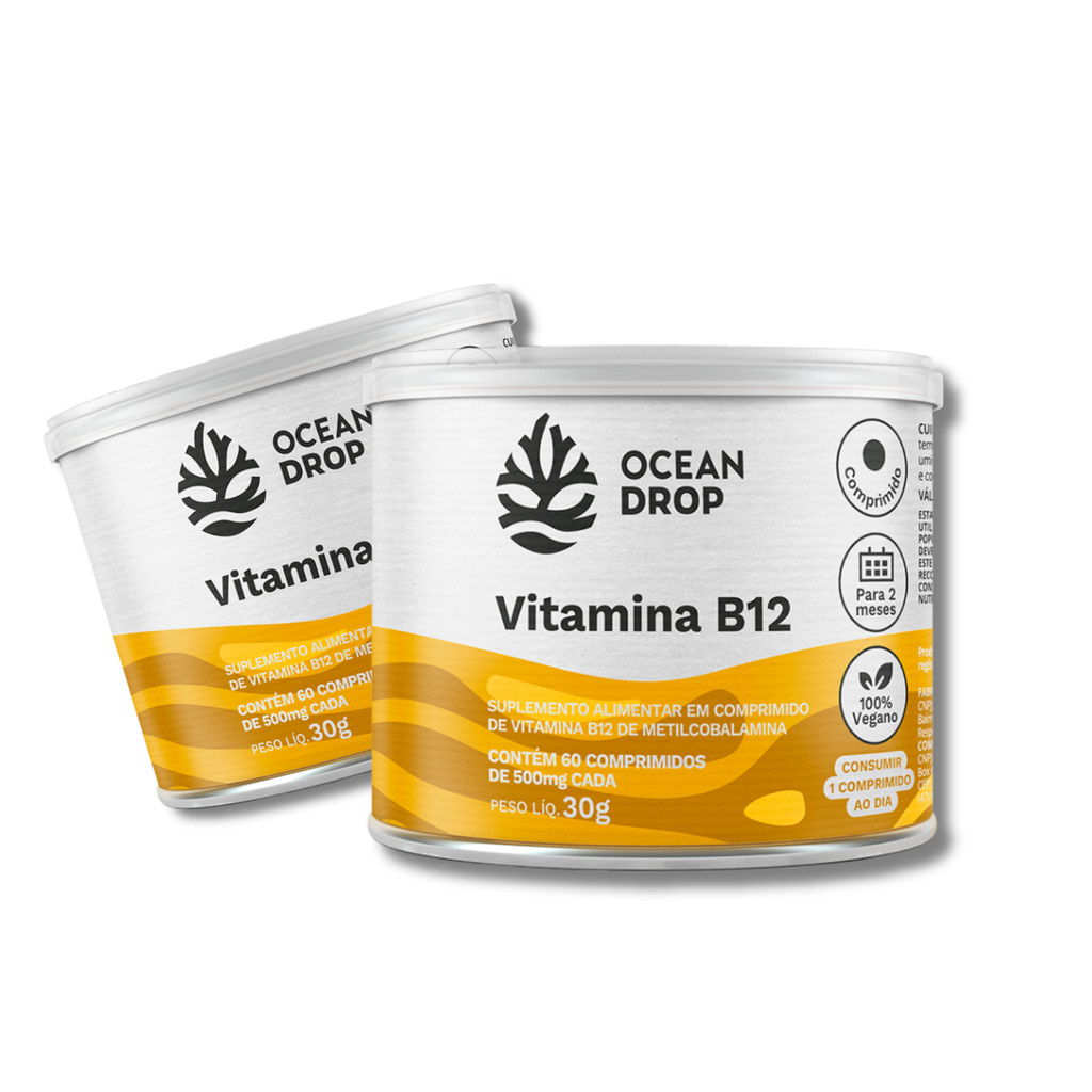 VITAMINA B12 (Metilcobalamina) - OCEAN DROP - 60 COMPRIMIDOS em Oferta na Shopee